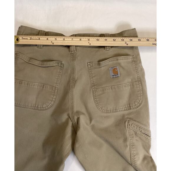 Carhartt Relaxed Fit Work Pants youth 33x30 Beige Cotton Blend 102291-253 - Picture 4 of 14